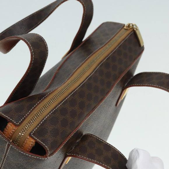 CELINE Macadam Canvas Hand Bag PVC Brown Auth 89285 - Picture 6 of 16